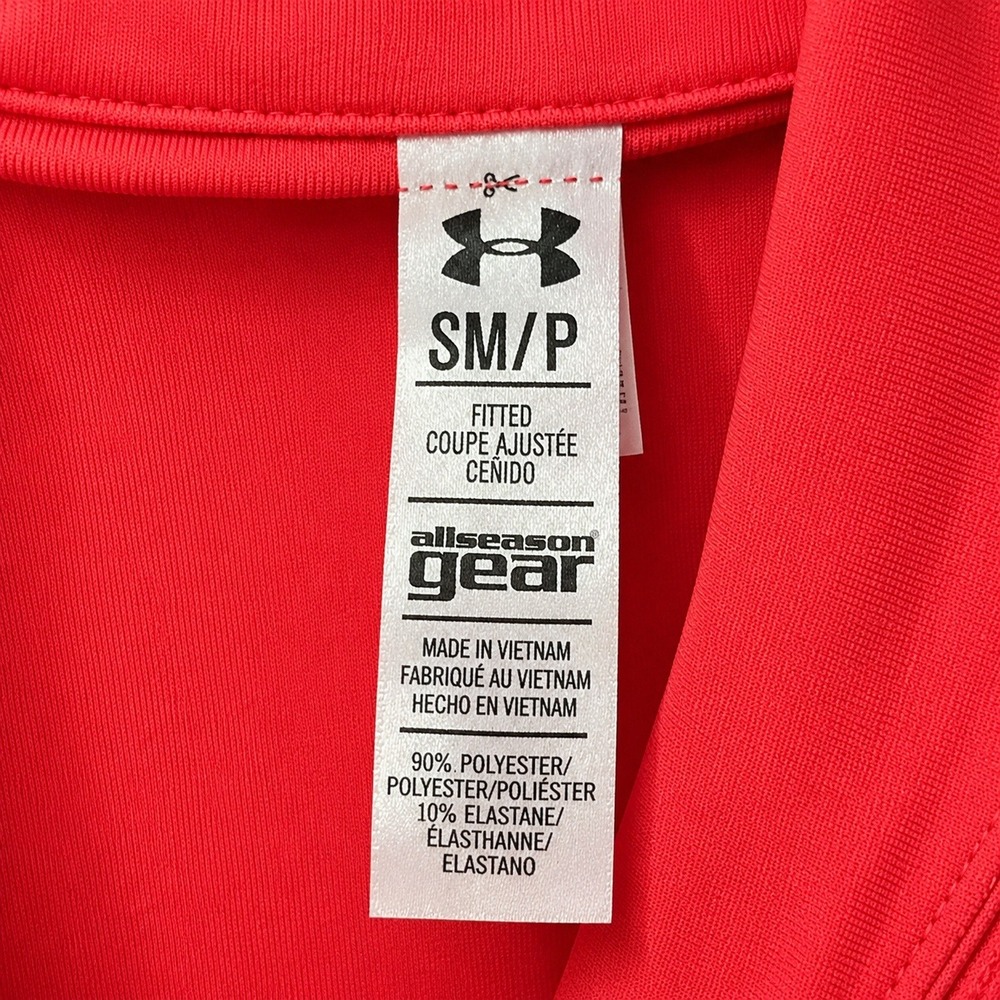 Under Armour Womens Fitted Softshell Jacket Full Zip Gorpcore Workout Red SM - Picture 3 of 4